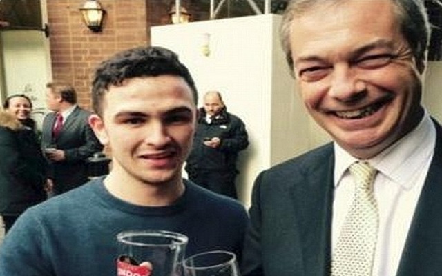 UKIP Leader Nigel Farage Photographed With Chelsea Racist