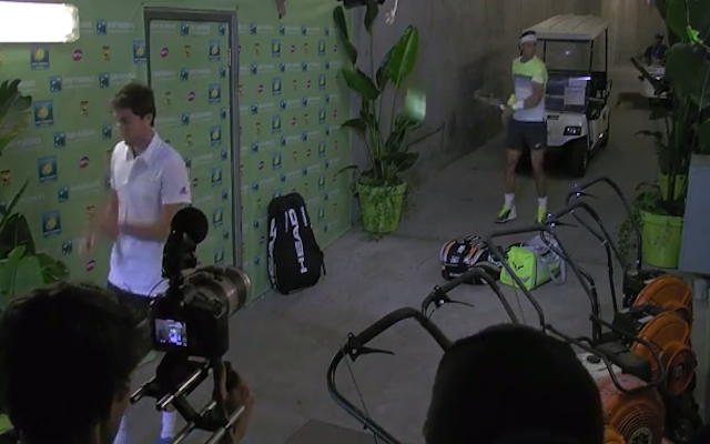 (Video) Whack! Rafael Nadal annihilates pot plant inside Indian Wells player tunnel