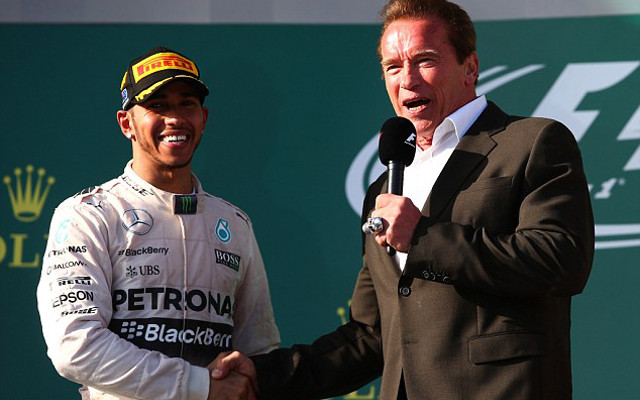 (Image) Lewis Hamilton hopes to toast Australian GP victory with Arnold Schwarzenegger