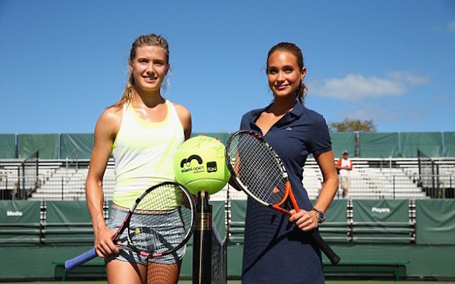 (Images) Tennis babe Eugenie Bouchard relaxes with Sports Illustrated model Hannah Ward