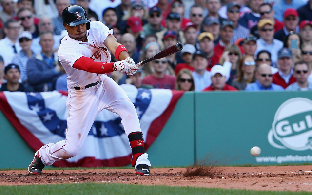 (Video) Boston Red Sox CF Mookie Betts robs Bryce Harper of home run