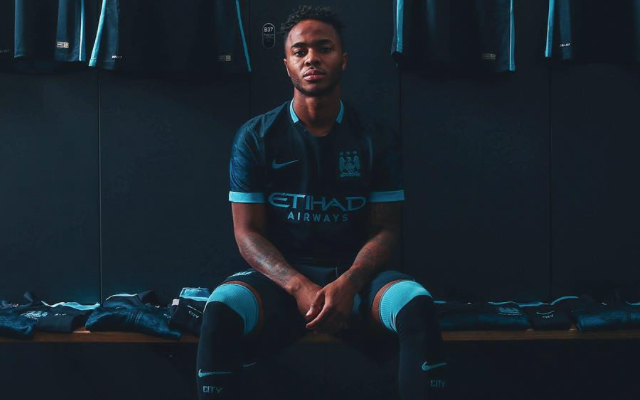 New Man City away kit: Liverpool HATE FIGURE Raheem Sterling LAUNCHES 2015-16 strip