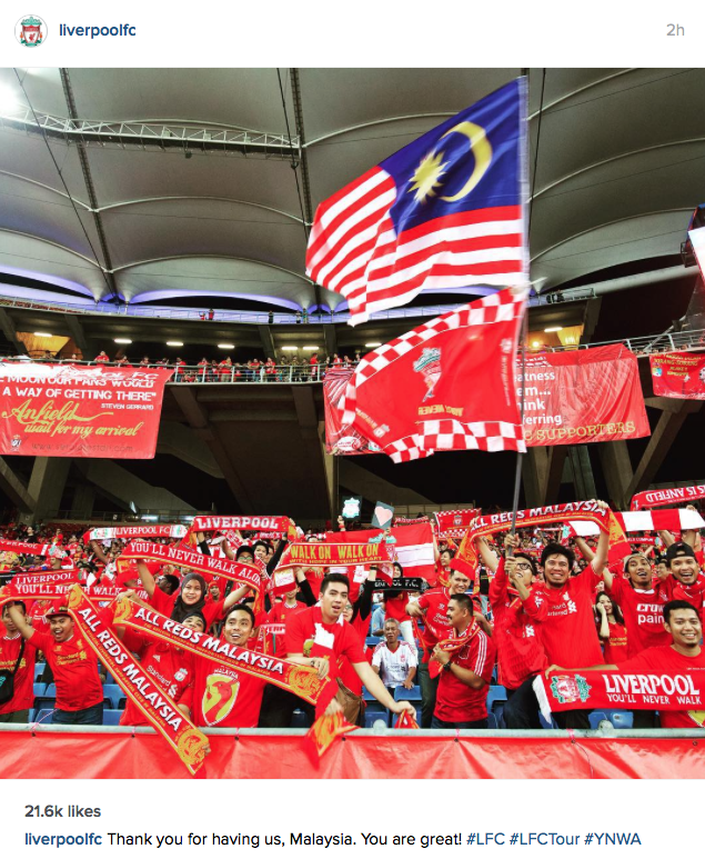 Liverpool fans in Malaysia