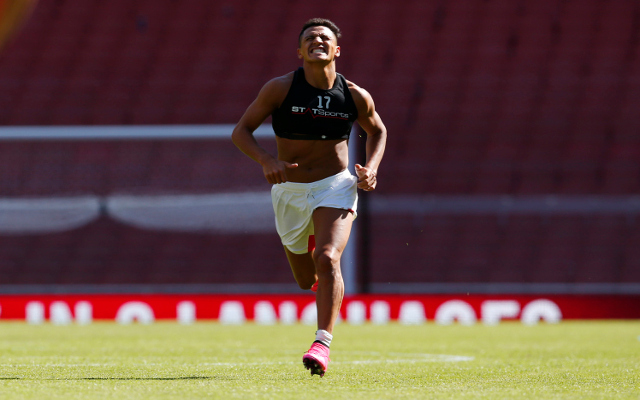 Frustrated Arsenal superstar STAYS at Emirates Stadium to train after loss