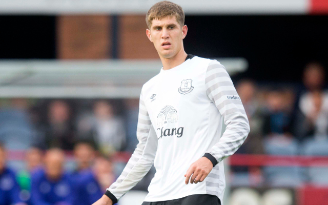 DUNDEE, SCOTLAND - JULY 28: John Stones for Everton at the Pre Season Friendly between Dundee and Everton at Dens Park on July 28th, 2015 in Dundee, Scotland.  (Photo by Jeff Holmes/Getty Images)