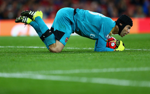 Arsenal SAVIOUR Petr Cech reacts to 0-0 draw against Liverpool