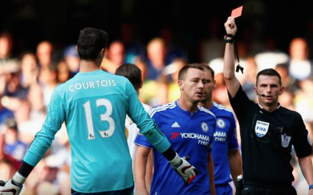 Chelsea ace Thibaut Courtois BLAMED for John Terry red card by football expert