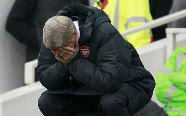 Sad Arsene Wenger